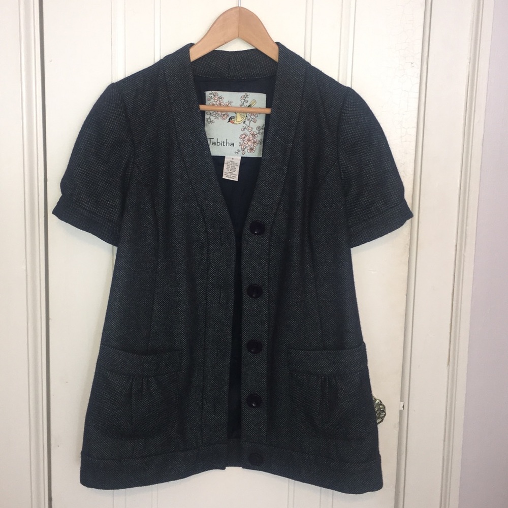 Anthropologie cap-sleeved blazer